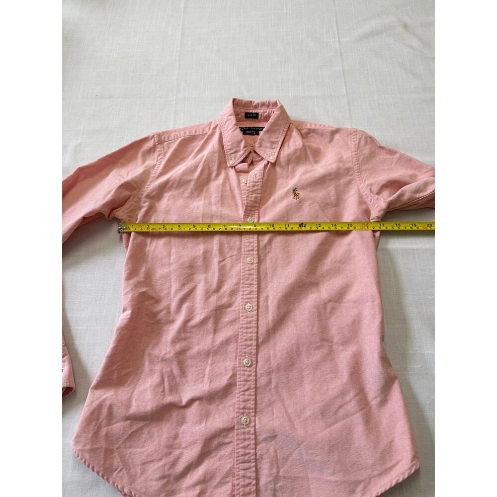 Polo Ralph Lauren Slim Fit Pink Salmon Long Sleeves Button Down Shirt Size 4 - Picture 5 of 7